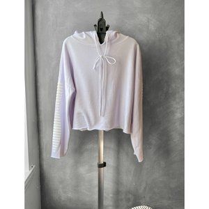 Alo Yoga White Womens Hoodie Medium Cotton Blend